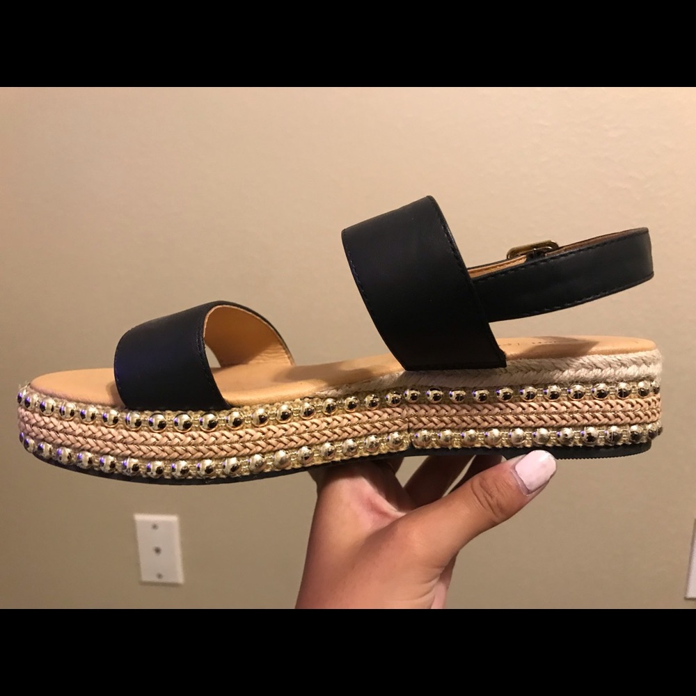 Platform rhinestone sandals